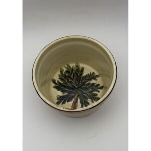 HD Designs Palm Tree Ceramic Bowl Tropical Coastal Decor 4.5"